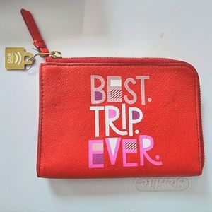 2 Fossil wallets Green and Red